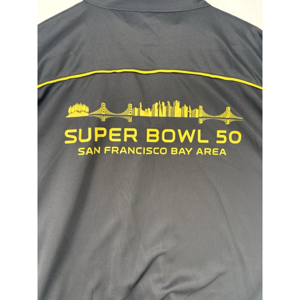 Majestic Super Bowl 50 NFL Long Sleeve Quarter Zip Pullover Shirt Men's 2XLT - Picture 5 of 14
